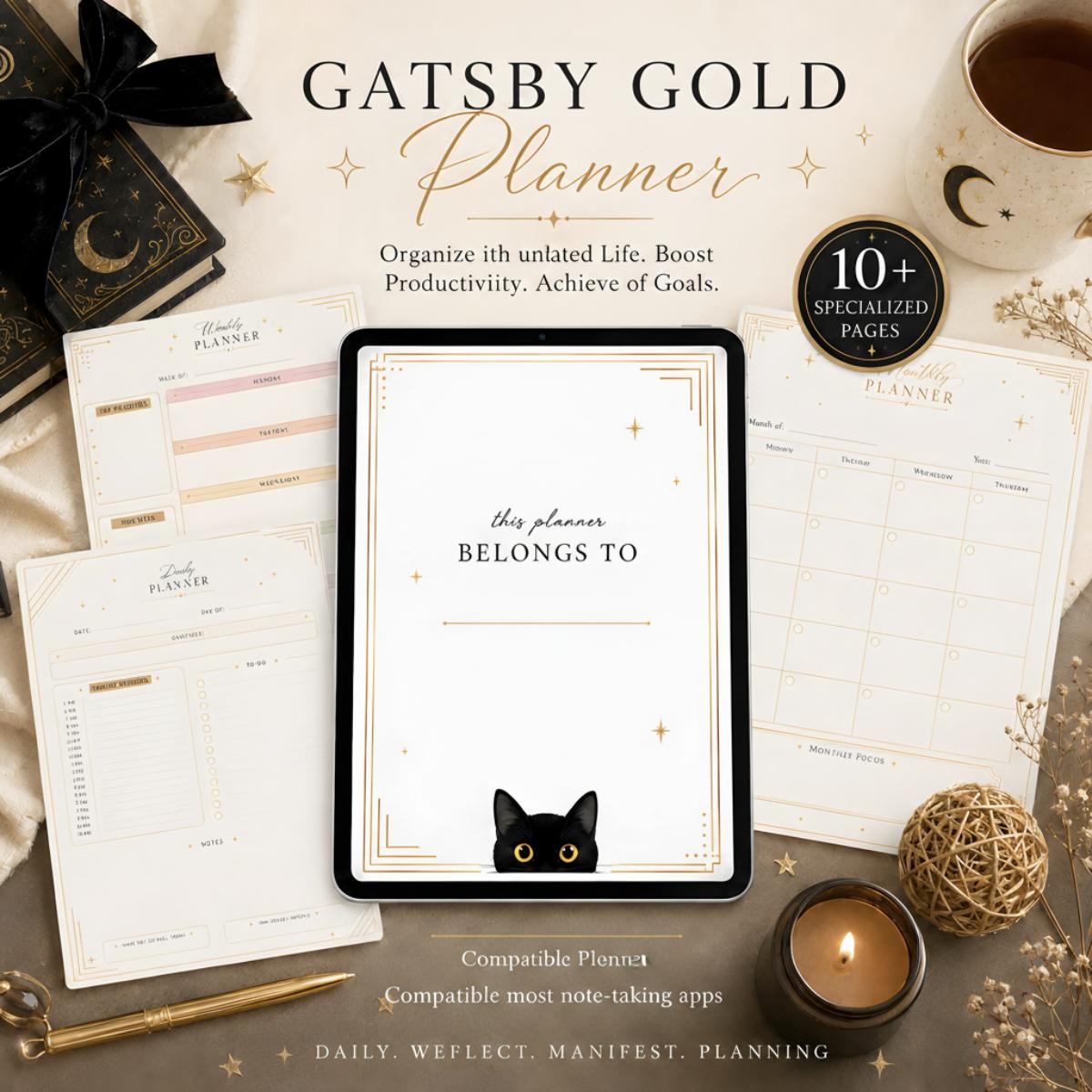 Gatsby Gold Digital Planner